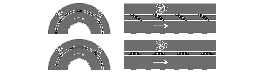 exemples instal·lació separadors viaris Snake exemples instal·lació separadors viaris Snake